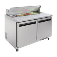 polar 2 door preparation counter 405ltr