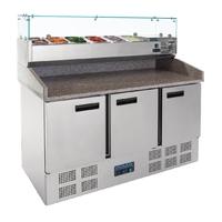 polar refrigerated pizza and salad prep counter 368ltr