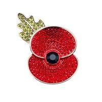 Poppy Collection Brooch Gold Tone Large