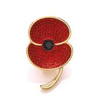 Poppy Collection Large Brooch Gold Tone