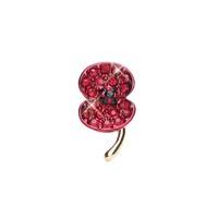 Poppy Collection Crystal Lapel Pin
