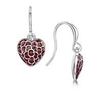 poppy collection heart drop earrings