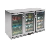 Polar Back Bar Cooler with Hinged Doors in Stainless Steel 330Ltr