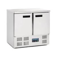 polar 2 door compact counter fridge 240ltr