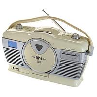 Portable CD Player with Radio and MP3 Player, Buttermilk