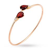 Ponte Vecchio Luci 18ct Rose Gold Garnet Bangle