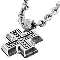 POLICE Men\'s Steel Necklace with Pendant Crusader