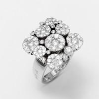 Ponte Vecchio Ring White Gold And Diamond Cluster