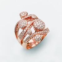 Ponte Vecchio Ring Rose Gold And Diamond