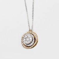 Ponte Vecchio Necklace Three Step Diamond 18ct Rose Gold