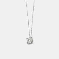 Ponte Vecchio Necklace Round Cluster Diamond 18ct White Gold