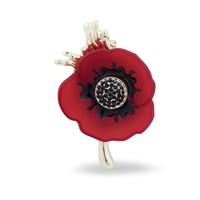 Poppy Collection Swarovski Crystal Poppy Brooch