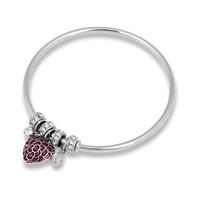 Poppy Collection Heart and Stone Bangle