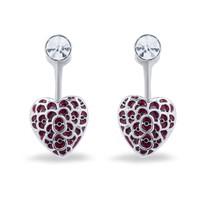 poppy collection floating heart earrings