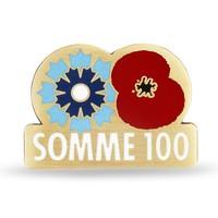 poppy and cornflower lapel pin