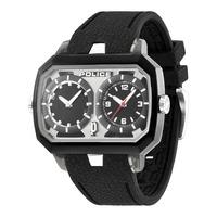 Police Mens Stainless Steel Black Strap Watch 13076JPB-02