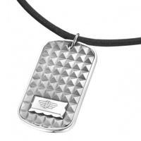 Police SS Dog Tag On Cord Pendant 23903PLS-01