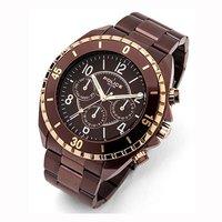 police gents miami mf chronograph brown watch