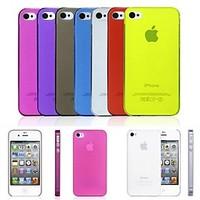 PP Ultra Thin 0.01 inch/0.3 mm Soft Case for iPhone 4/4S (Assorted Colors)