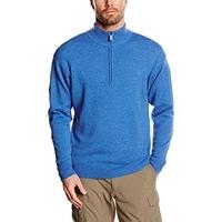 Proquip Men\'s Lambs Wool Half Zip Unlined Water Repellent Knit Wear Jumper - Mariner Blue, X-Large
