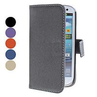 Protective PU Leather Case with Stand and Card Slot for Samsung Galaxy S3 I9300