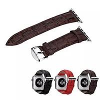 Premium Genuine Leather Crocodile Pattern Replacement Strap Watch Bandfor 38 mm and 42mm iWatch All Models
