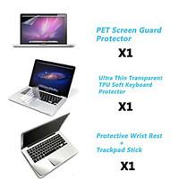 Protective Clear Screen GuardThin TPU Keyboard CoverMetal Rest and Touch Panel Membrane for 13.3\