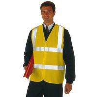 PROFORCE HI VIS 2BAND WAISTCOAT YLW XXL