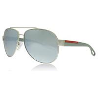 Prada Sport 55QS Sunglasses Silver Rubber QFP5K2 62mm