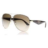 Prada 53QS Triangle Sunglasses Gold and Brown ZVN1X1