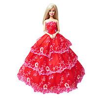 Princess Dresses For Barbie Doll Red Dresses For Girl\'s Doll Toy