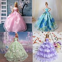 princess dresses for barbie doll purple blue dresses for girls doll to ...