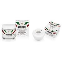 Proraso White Anti Irritation Shaving Soap Tub and Pre Shave Cream Twin Pack
