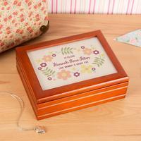 Pretty Floral Personalised Jewellery Music Box