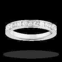 princess cut 100 carat total weight diamond set eternity ring in 18 ca ...