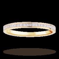 Princess Cut 0.25 Carat Total Weight Diamond Set Eternity Ring in 18 Carat Yellow Gold - Ring Size L