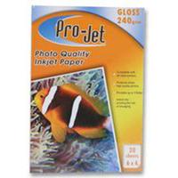 Pro-Jet Inkjet Photo Paper 6x4 240 GSM (Pack of 20)