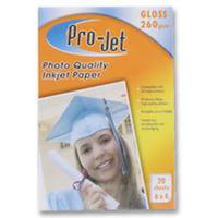 Pro-Jet Inkjet Photo Paper 6x4 260 GSM (Pack of 20)