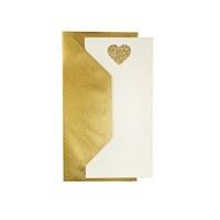 printable ivory heart invites gold envelopes 10 pack