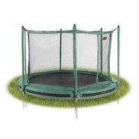 pro line 12ft green inground trampoline with safety net and tool kit