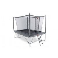 pro line 10ft grey trampoline with safety net and ladder