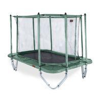 Pro-Line 11ft Rectangular Green Trampoline with Safety Net and Ladder