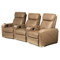 Premiere Home Cinema Seating - 3 Seater Taupe
