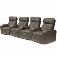 premiere home cinema seating 4 seater brown