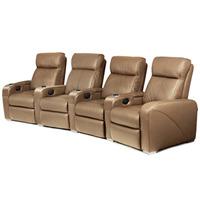 premiere home cinema seating 4 seater taupe