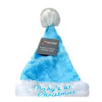 premierdec babys 1st christmas cuddle santa hat blue