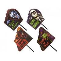 Printed Garden Halloween Lawn Stake Assorted Colours