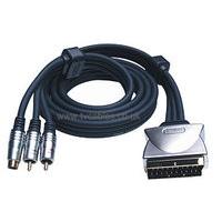 Profigold PGV632 1.5m S-Video + 2x Phono - Scart Cable