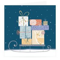 Present Sleigh Christmas Card