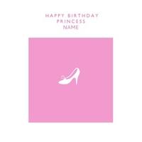 princess girl | personalised children\'s birthday card